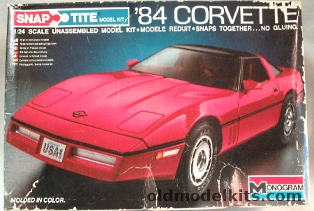 Monogram 1/24 Chevrolet 1984 Corvette, 1405 plastic model kit